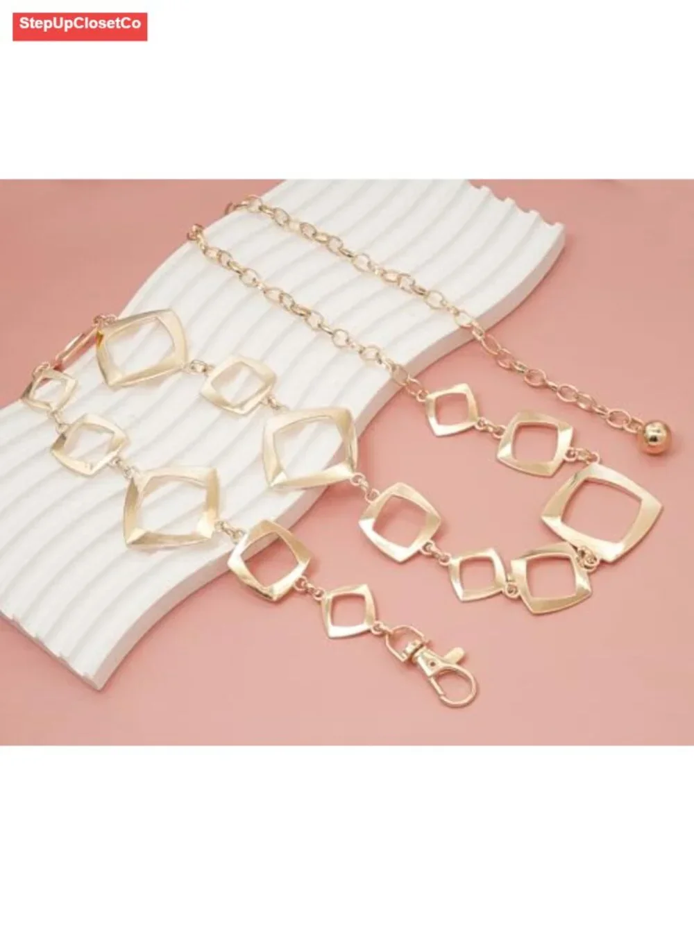 Women's Metal Waist Chain Belt Adjustable Belly Chain Retro Lobster Clasp